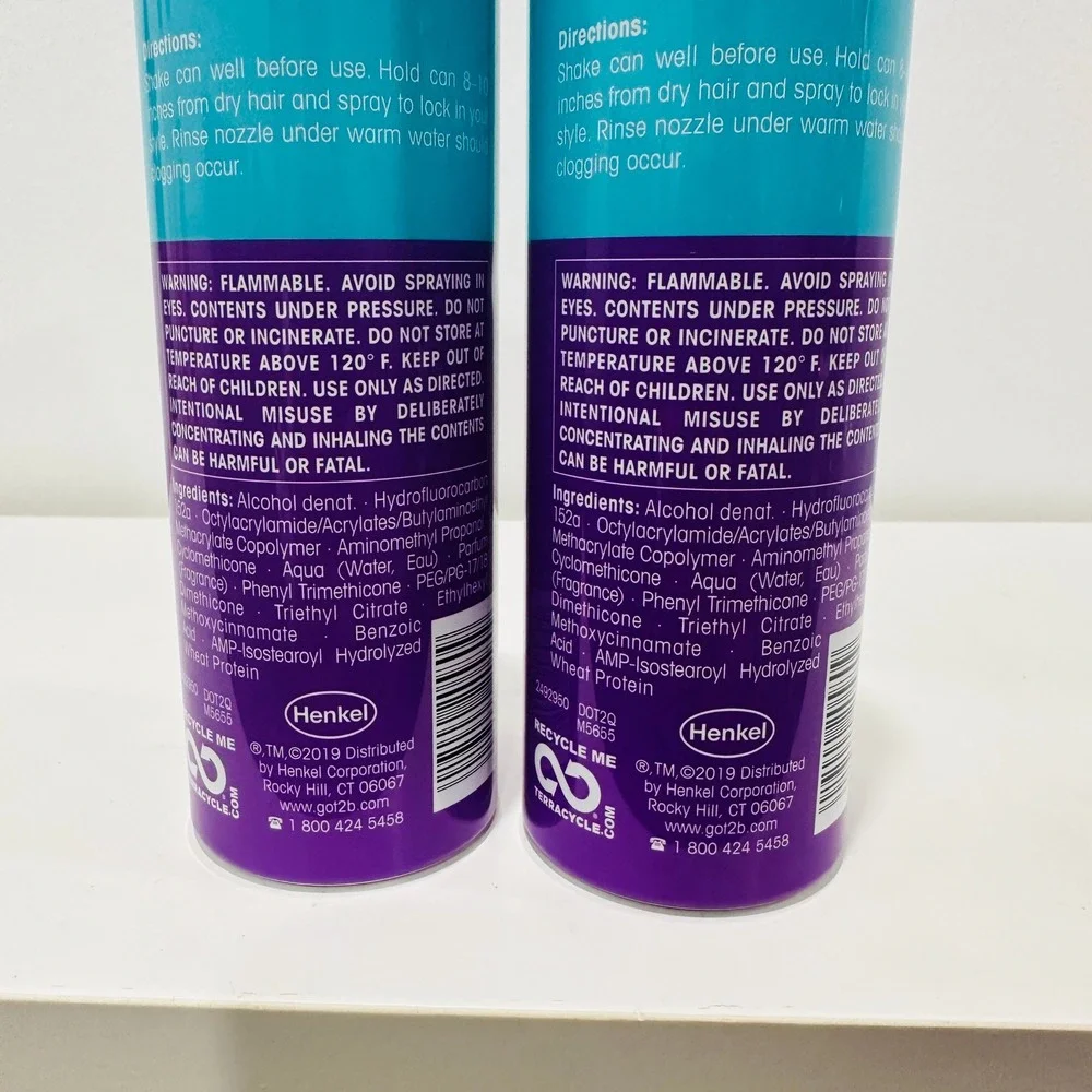 Schwarzkopf got2b High Insta Hold Hairspray 9.1 oz 2 Pack Fast Drying High Hold